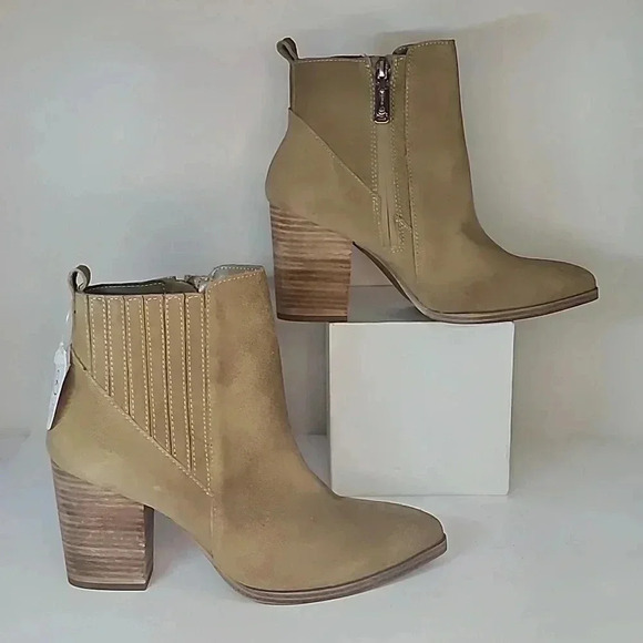 Blondo Reese waterproof size 8.5 ankle boot in taupe suede nwob - Picture 1 of 9
